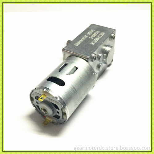 High precision right angle low noise reversible 12v dc worm gear motor